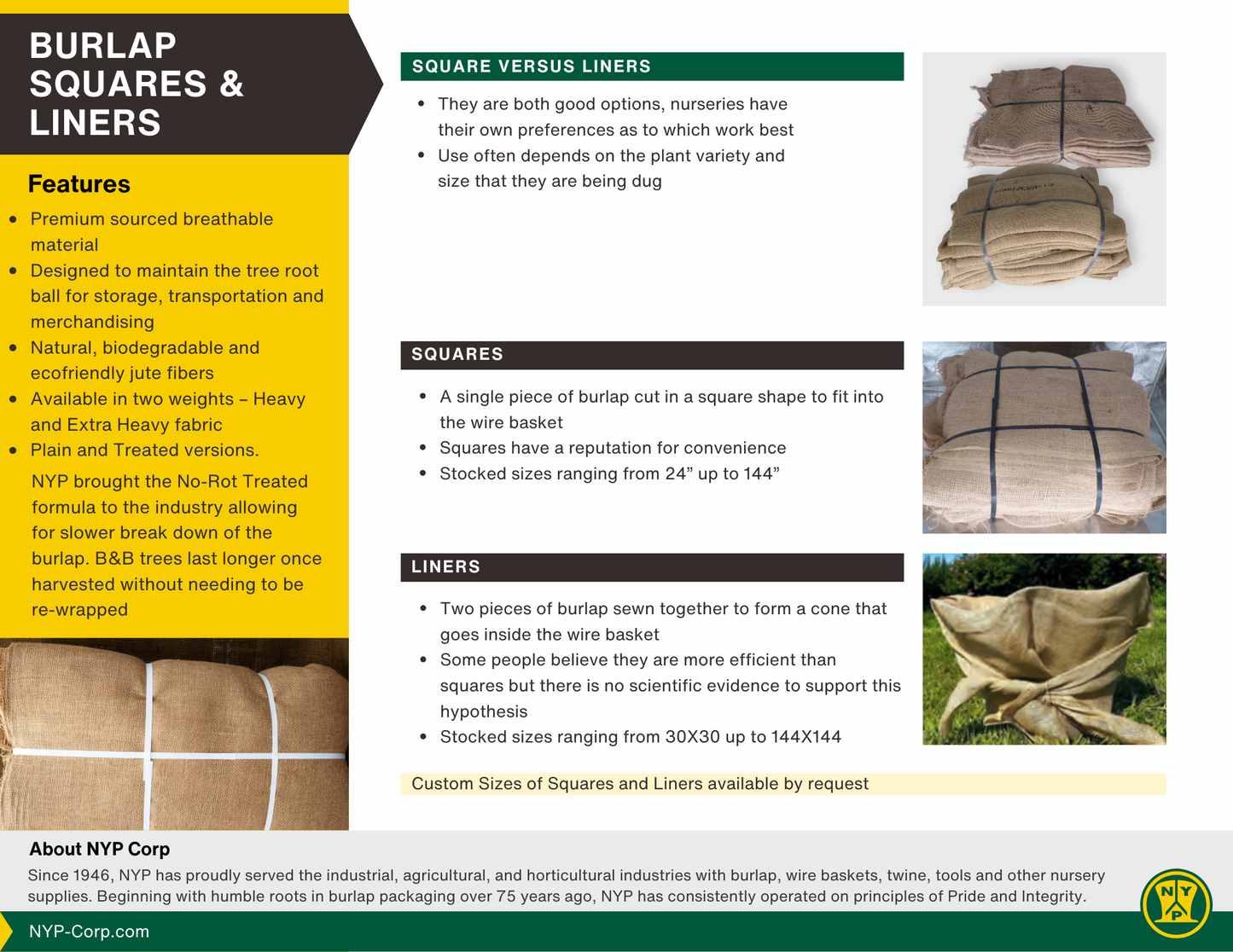 Plain Burlap Squares Heavy