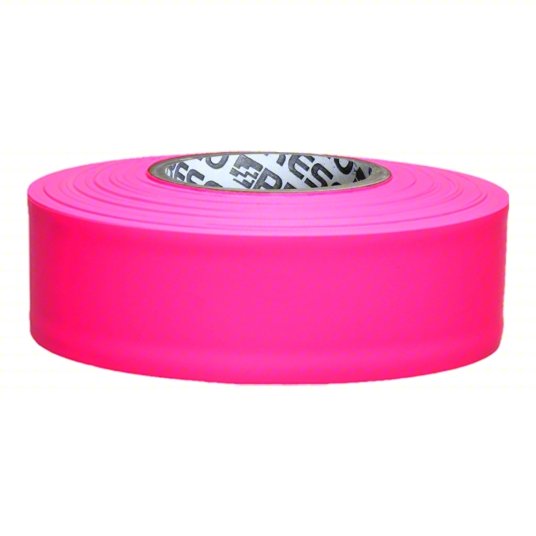 TAFFETA 1" PINK GLO FLAGGING TAPE